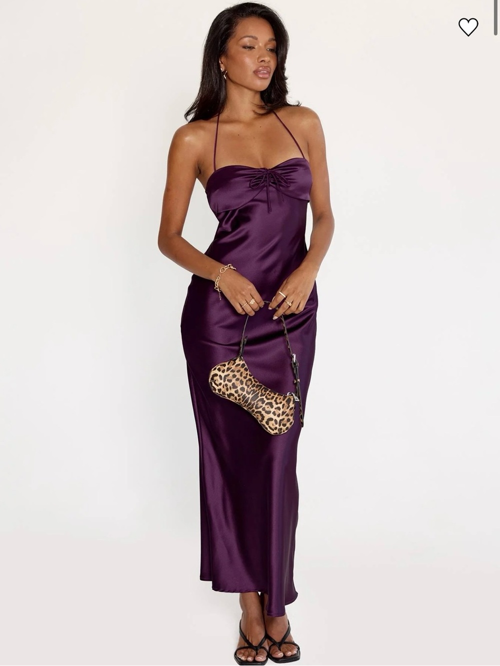 Princess Polly Fireproof Halter Maxi Dress Plum